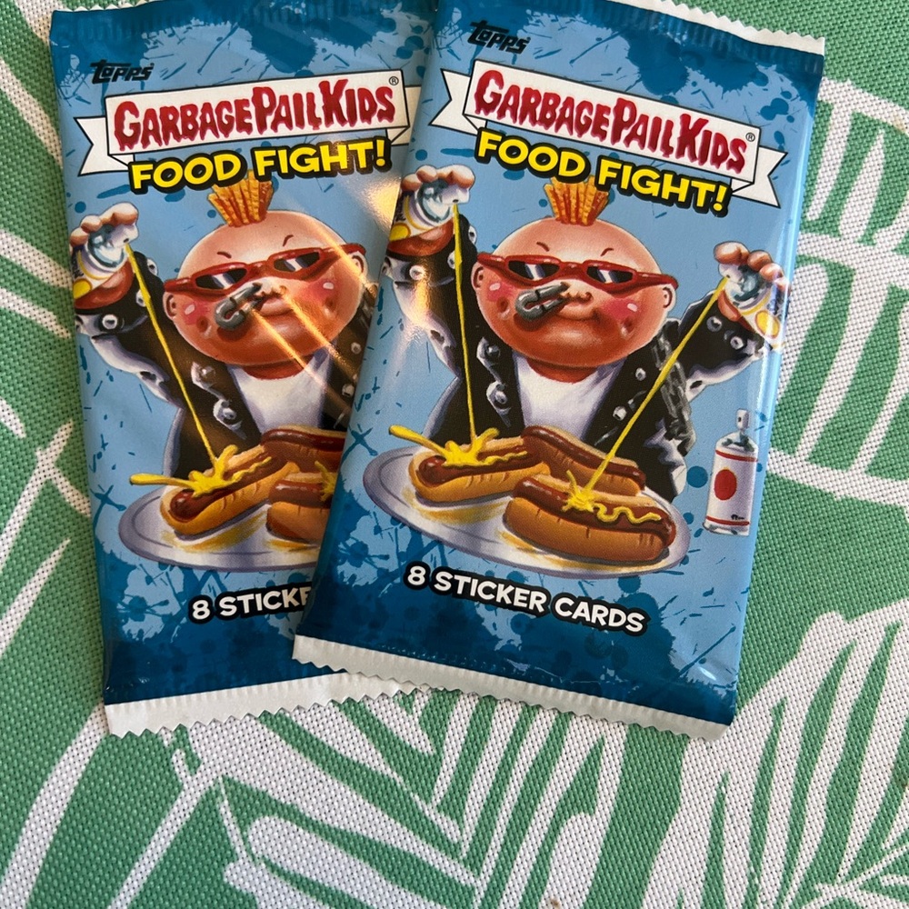 2 Packs Topps Garbage Pail Kids: Food Fight Sealed Pack Sticker Cards New